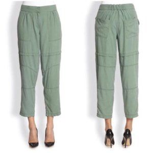 Elizabeth & James Army Green Silk Pants Size 6